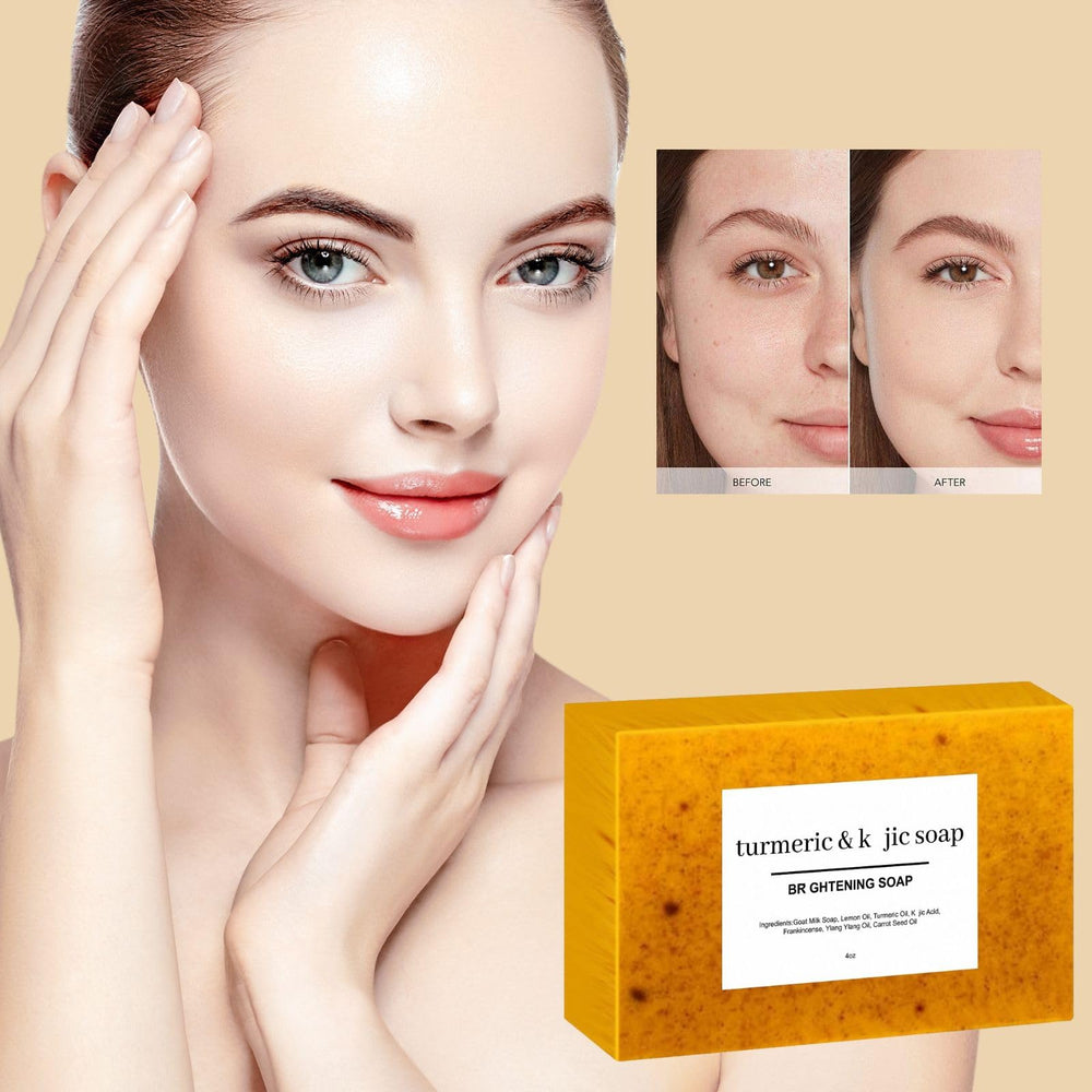 Two-bar Lemon Turmeric Kojic Soap Bar pack sealed for travel.