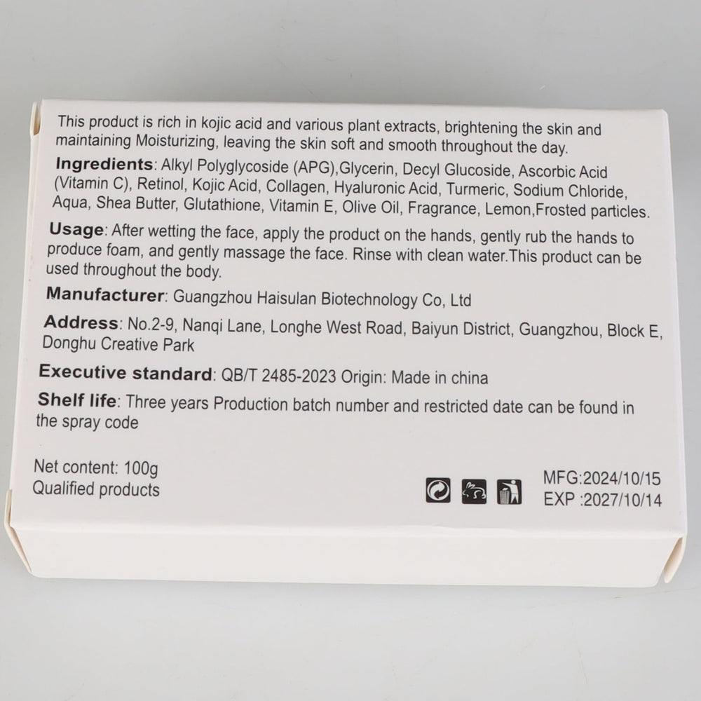 Lemon Turmeric Kojic Soap and bubble nets for deeper cleansing.