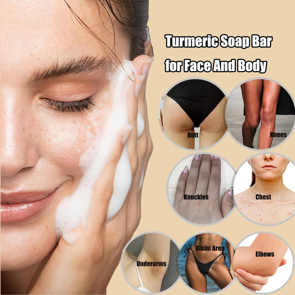 Lemon Turmeric Kojic Soap lather closeup for smooth, refreshed skin.