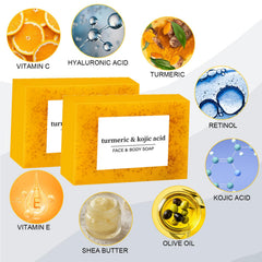 Lemon Turmeric Soap 3pc pack lather demonstrates gentle daily cleansing.