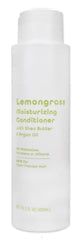 Lemongrass moisturizing conditioner back-pack image shows large 450 ml size for easy at-home use.