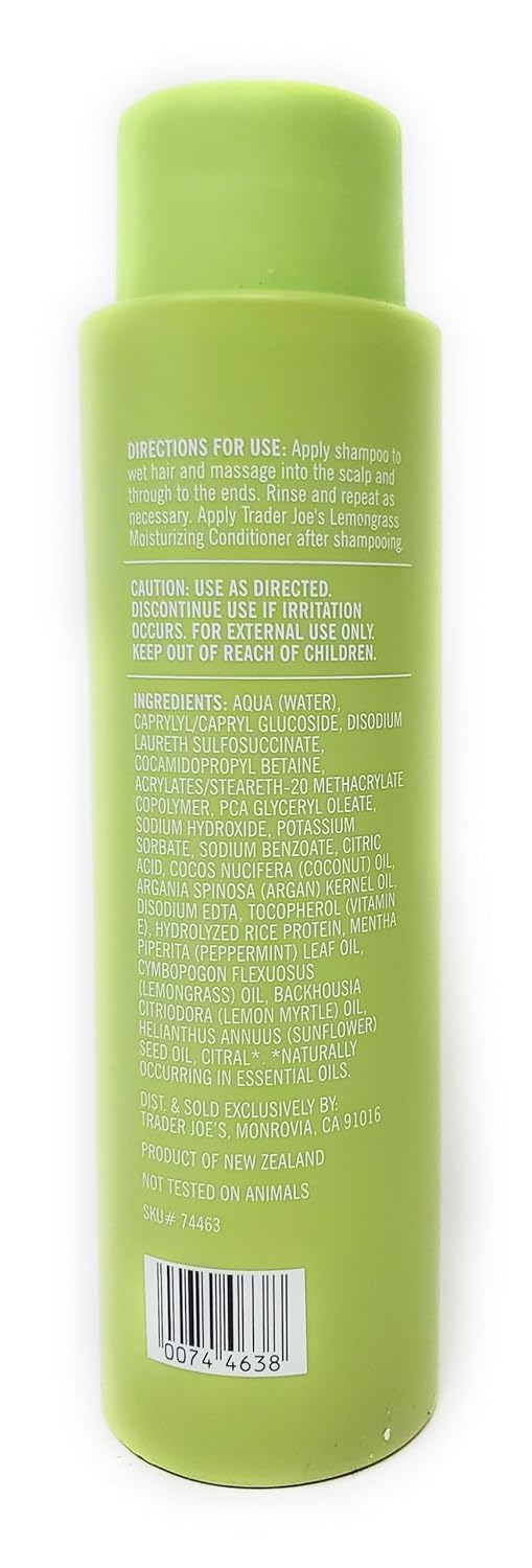 Lemongrass Moisturizing Shampoo lather highlighting gentle cleansing and hydration