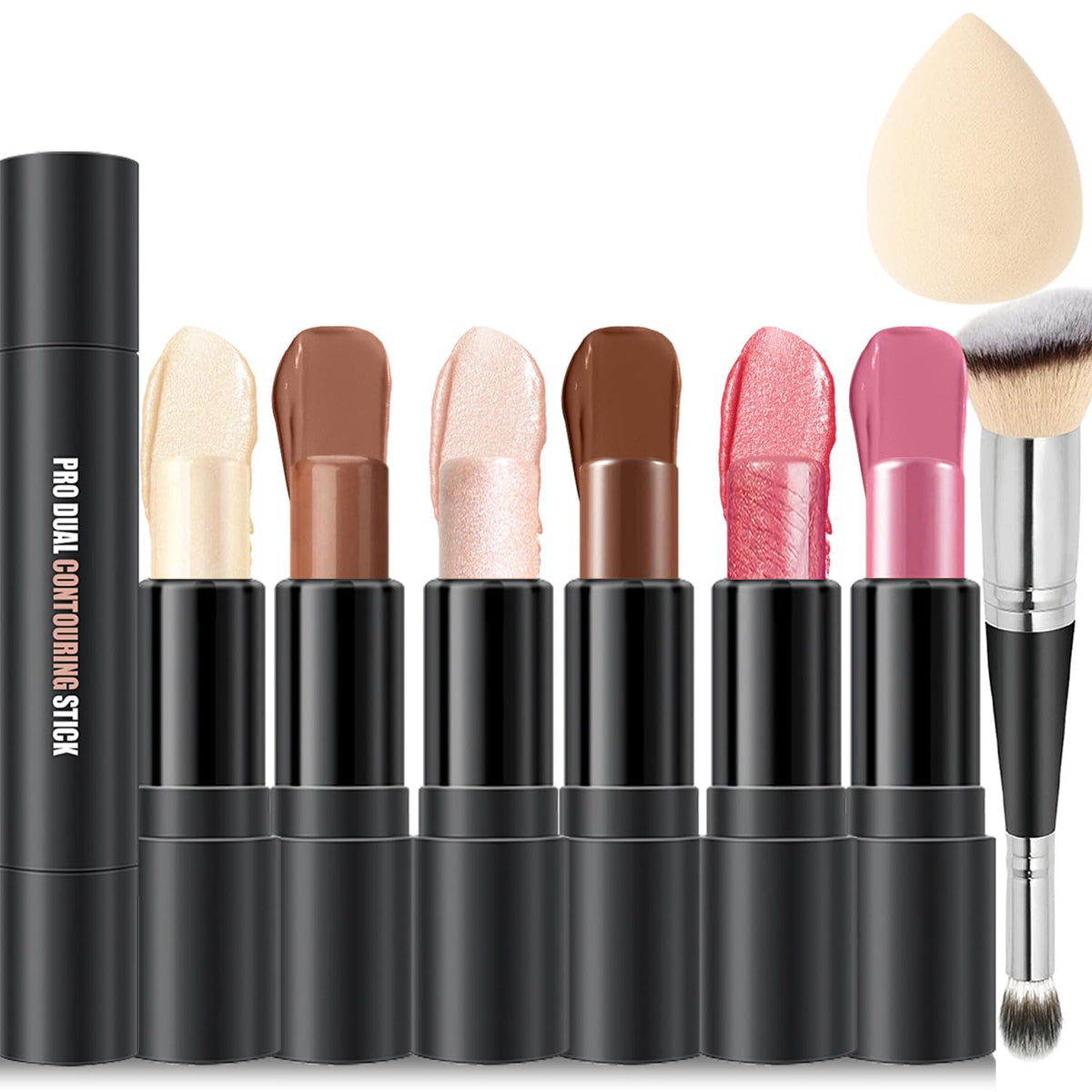 Lemonsac 6-colors contour kit packaging for on-the-go makeup routines