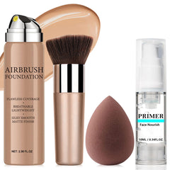LemonSac AirBrush foundation bottle close-up showing natural coverage.