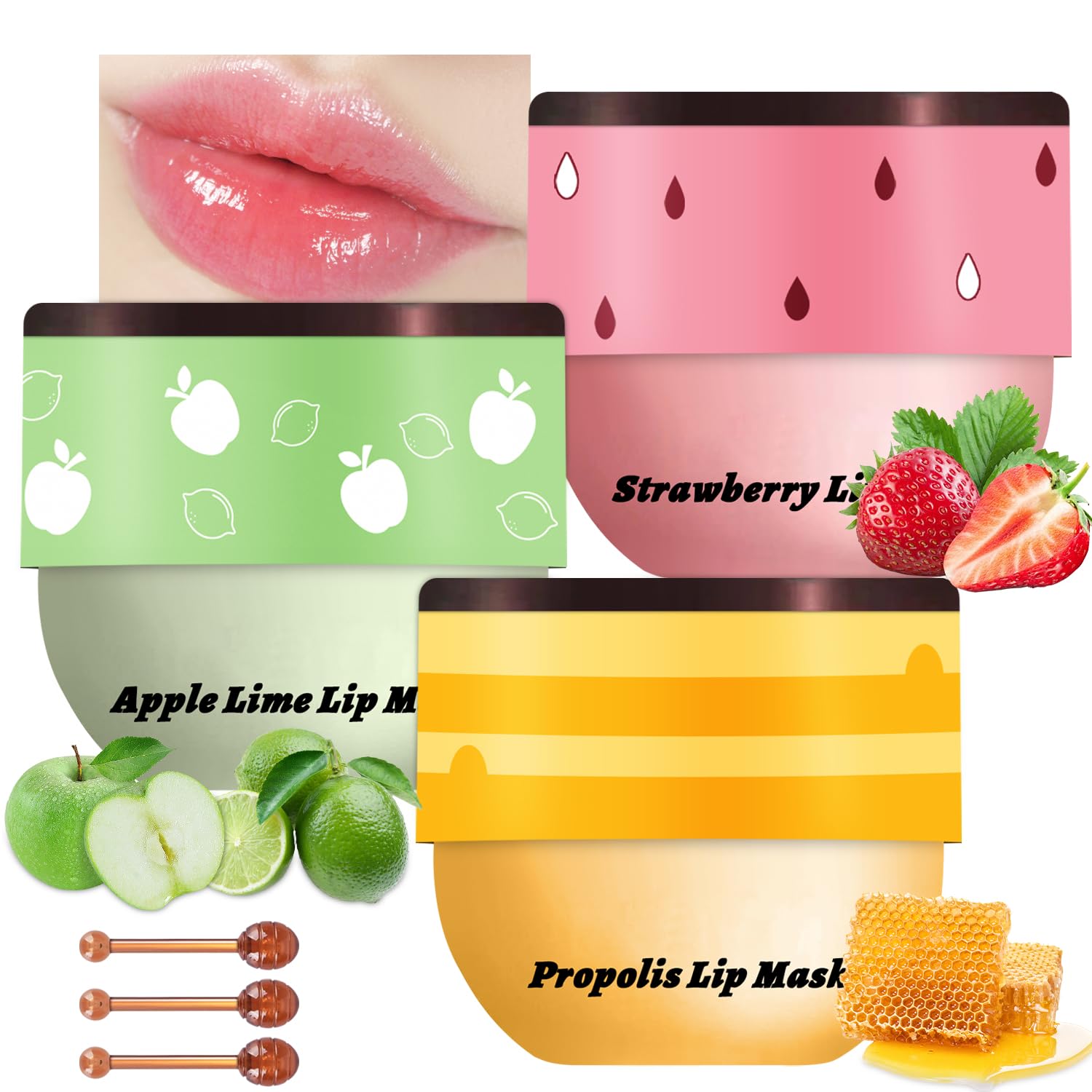 LemonSac strawberry lip balm pot provides deep hydration for soft lips