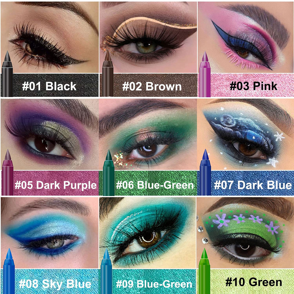 LemonSac pearl and matte eyeliner colors for versatile finishes in smoky or defined looks.