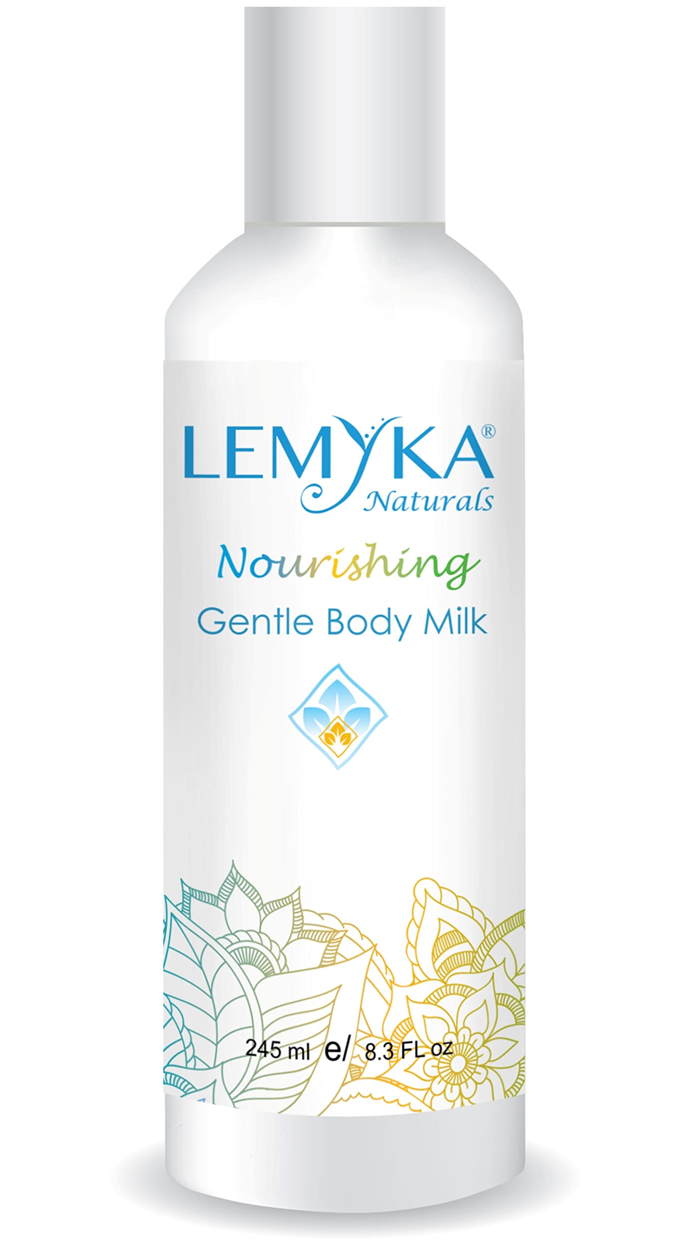 LEMYKA eczema body cream bottle demonstrates non-greasy hydration for sensitive skin.