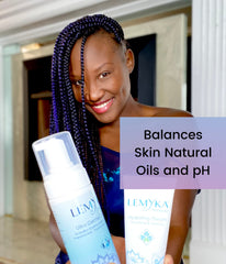 LEMYKA fragrance-free cleanser highlights fragrance-free formula ideal for sensitive skin.