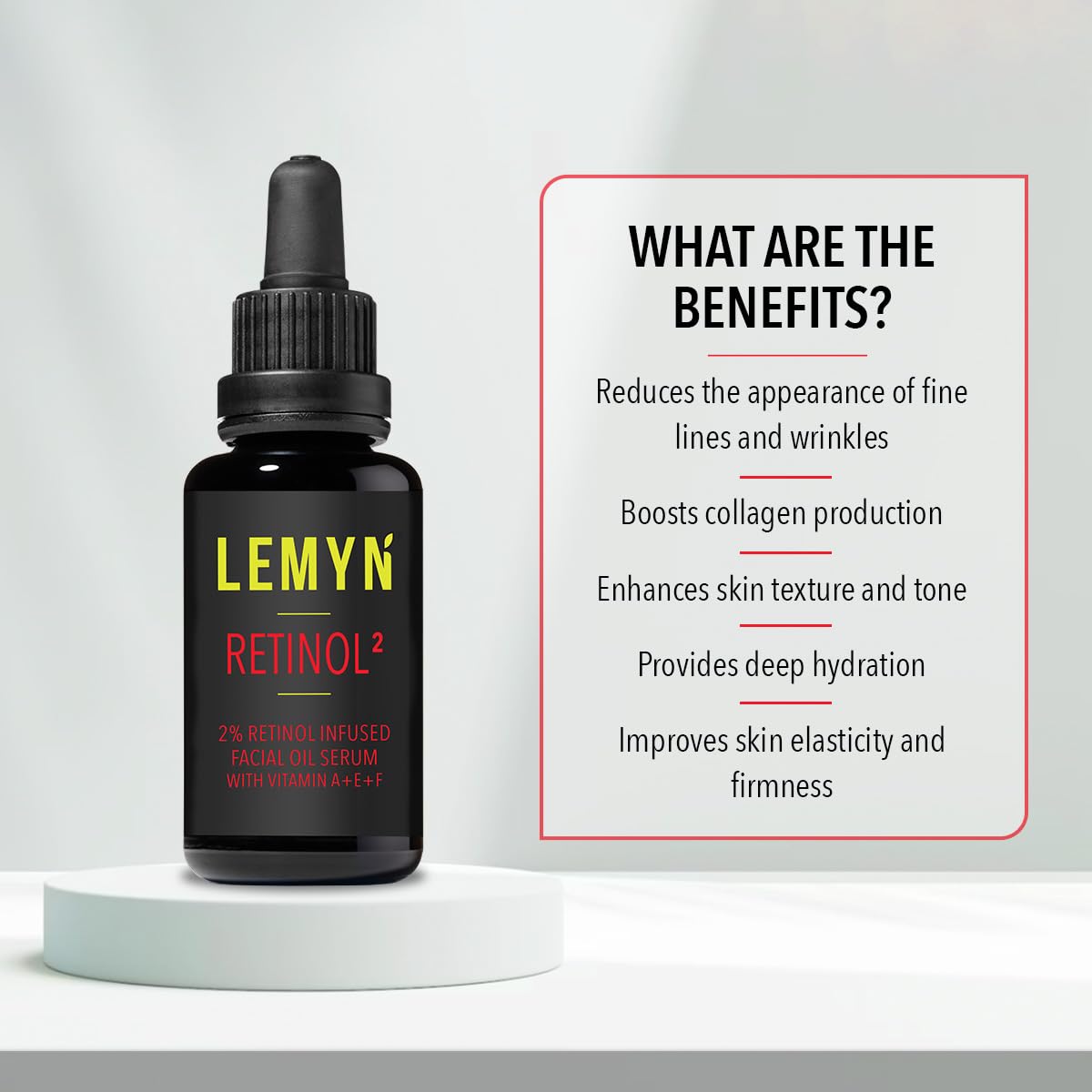 Lemyn Organics Retinol2 serum label highlights 2% advanced retinol