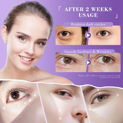 Lenaale eye cream with hyaluronic acid drops hydrates the under-eye area.