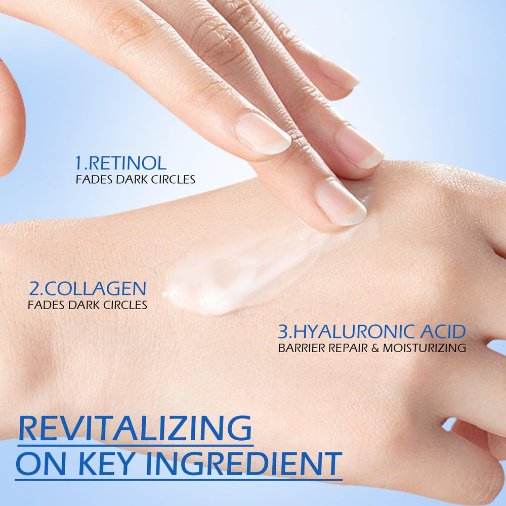Lenaale Retinol Eye Cream texture swatch highlights creamy, hydrating consistency for the eye area