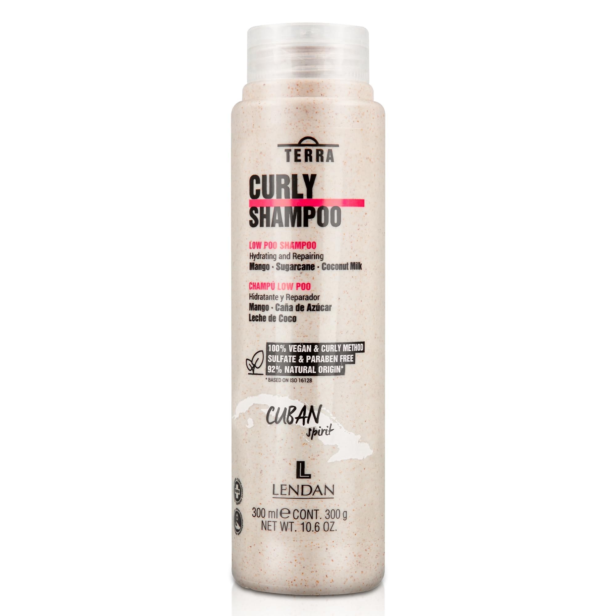 Lendan Curly Cuban Spirit Co-Wash Treatment tube gently cleanses while preserving natural moisture