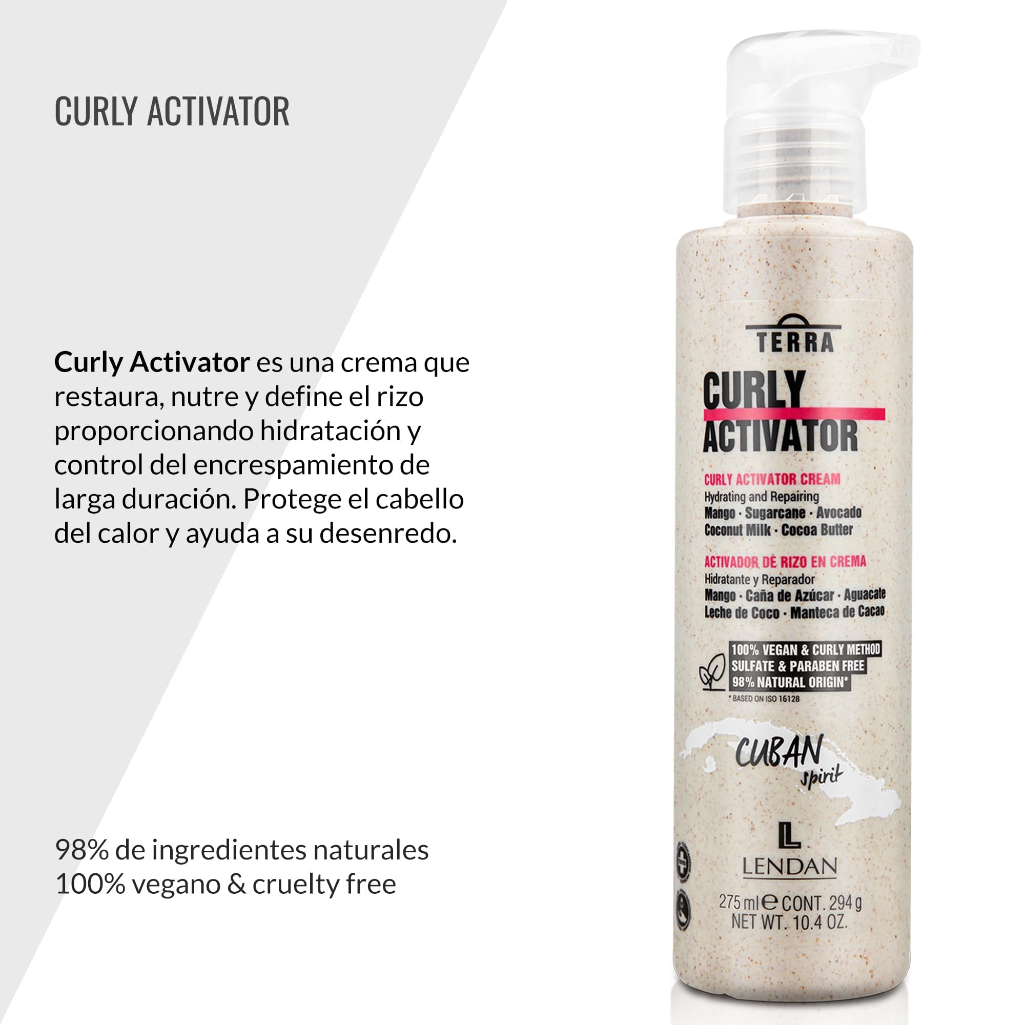 Lendan Curly Cuban Spirit results: defined curls in natural light