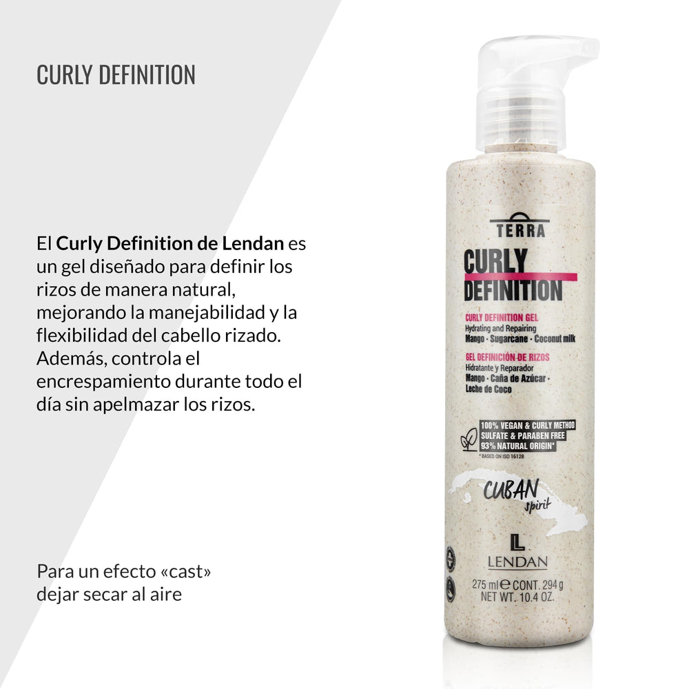 Lendan Curly Cuban Spirit frizz control closeup demonstrates smooth, hydrated hair