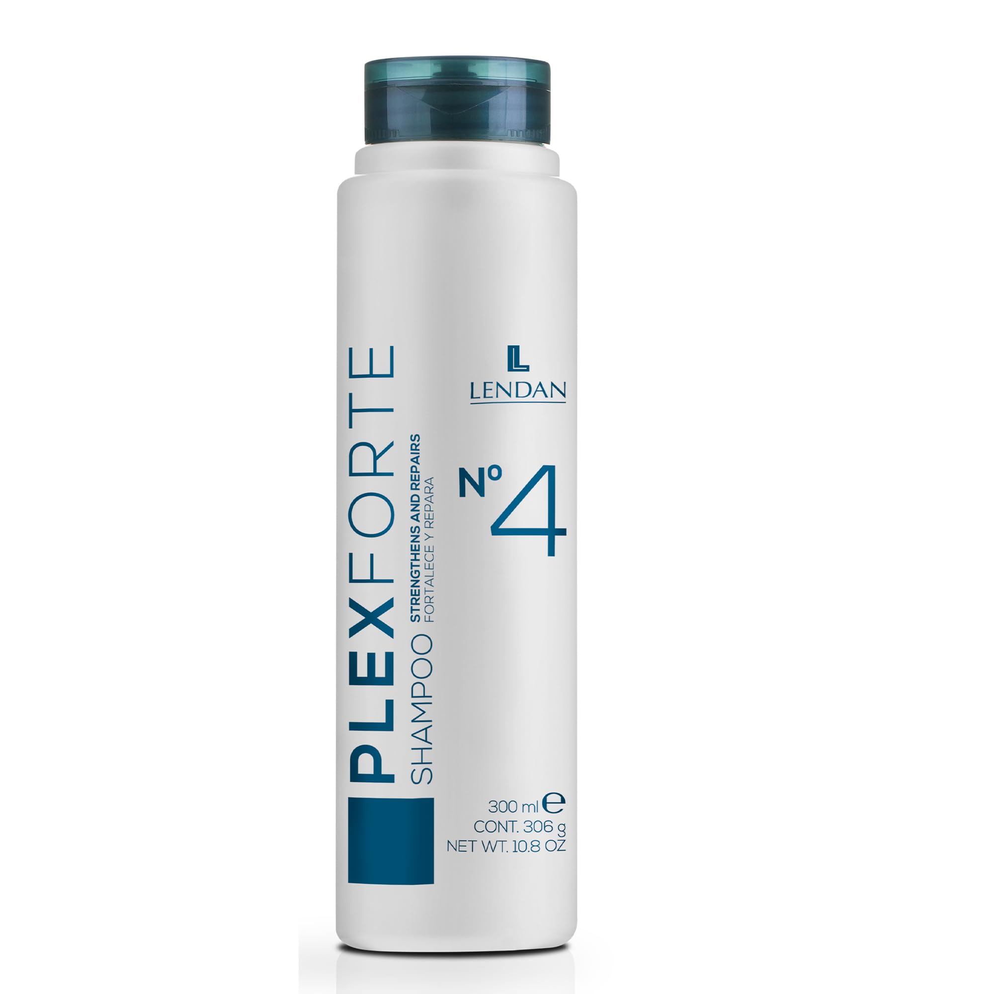 Lendan Plex Forte Nº4 repair shampoo bottle ready for residue removal