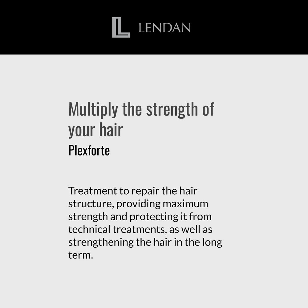 Lendan Plex Forte Nº4 bottle with pH balance concept for normalizing hair