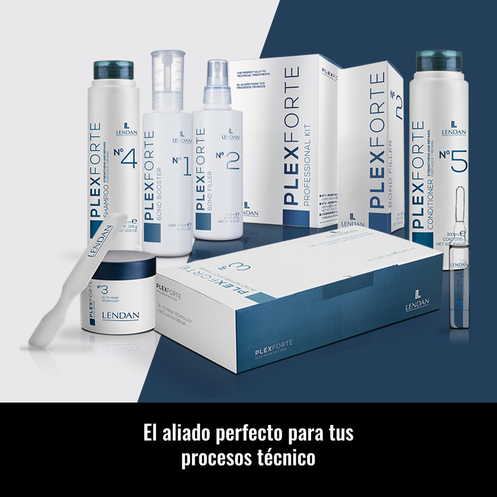 Sleek, frizz-free strands after applying Lendan Plex Forte