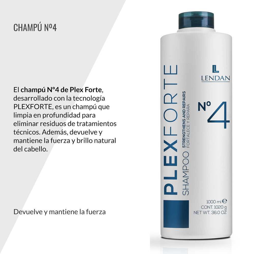 Lendan Repair Shampoo Plex Forte foam demonstrates gentle cleansing and rich lather