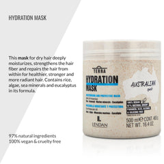 Lendan Terra Hydration Mask cream texture: rich formula to nourish damaged strands