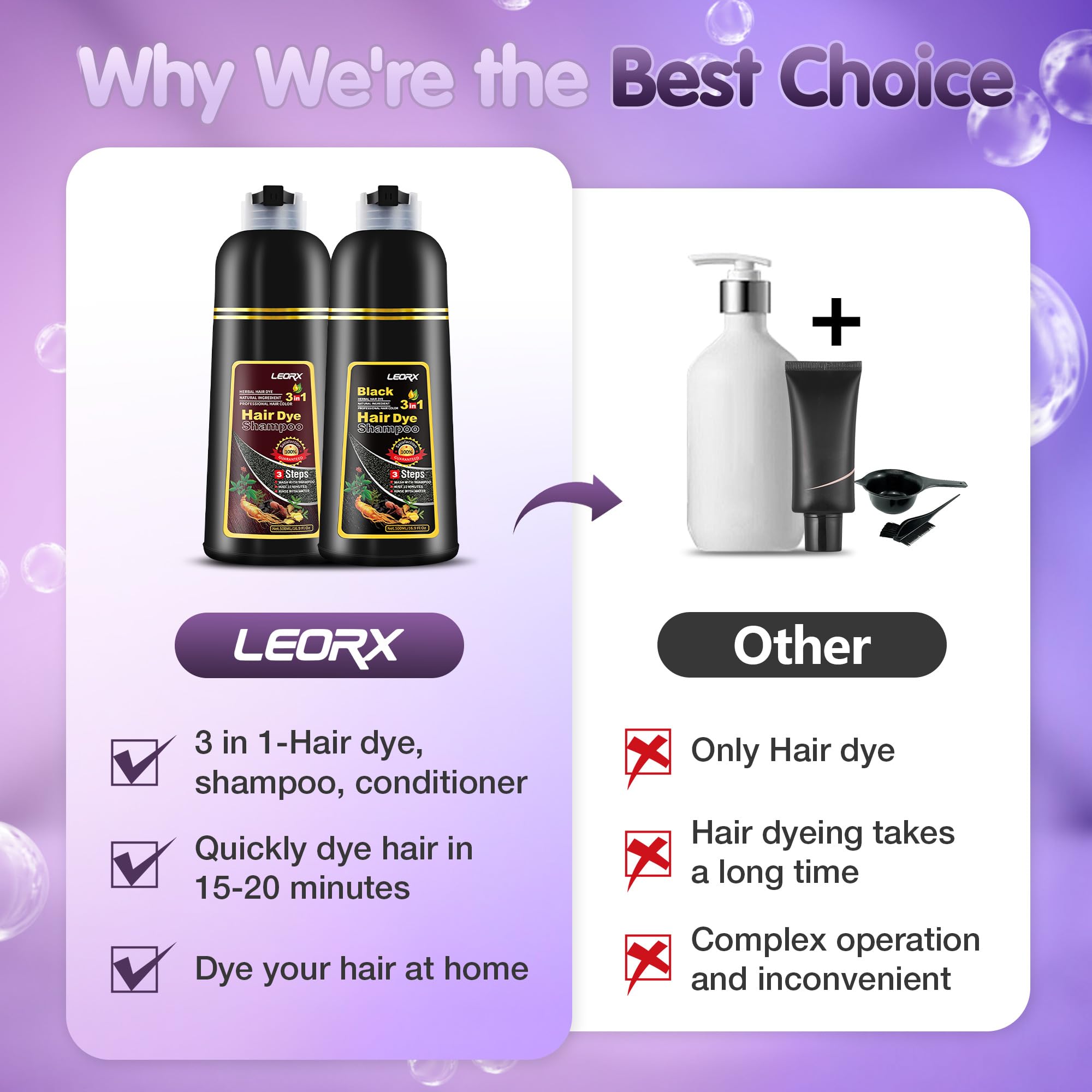 Leorx 3in1 delivers even color with salon like finish at home