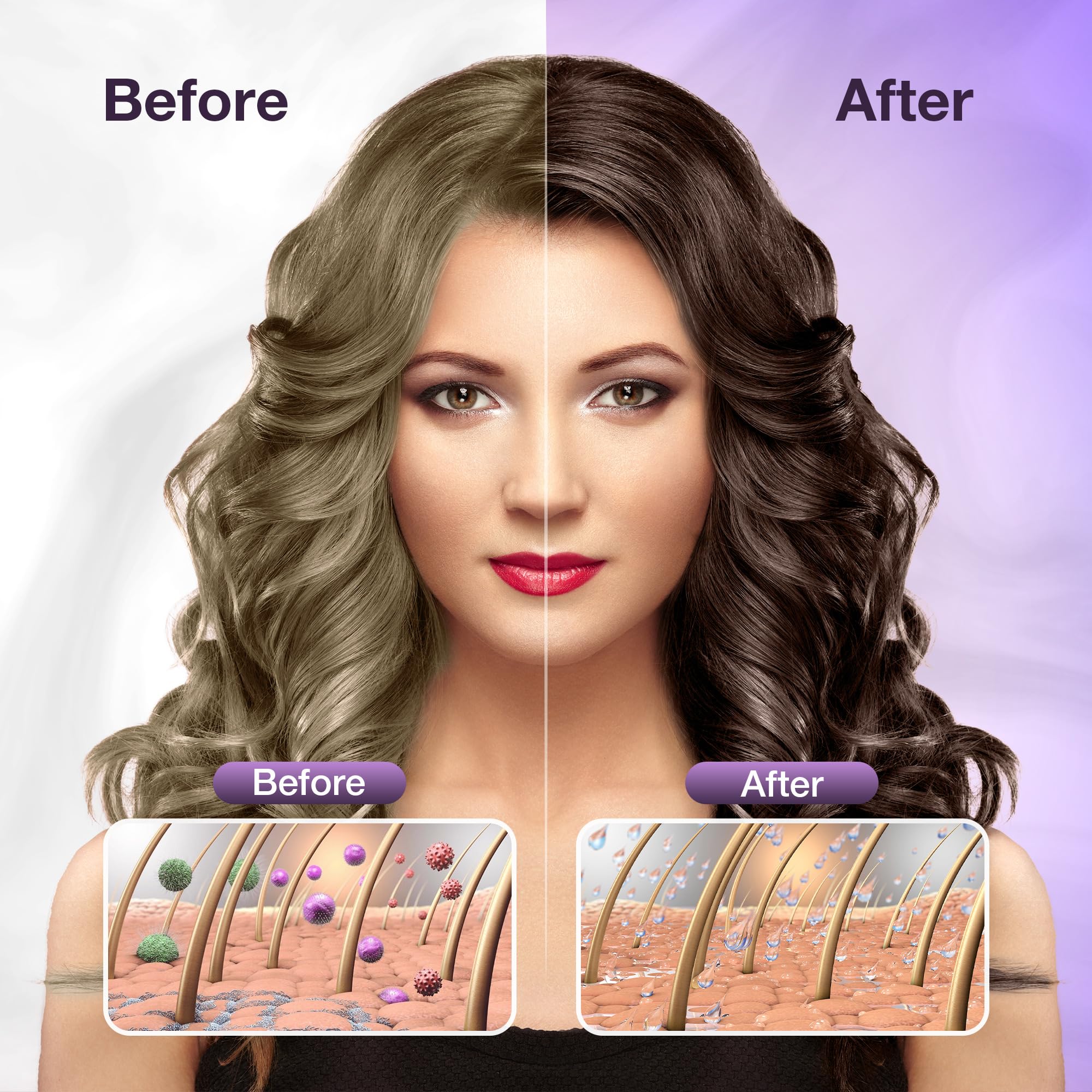 Leorx Hair Dye Shampoo close-up shows easy application and rich foam.