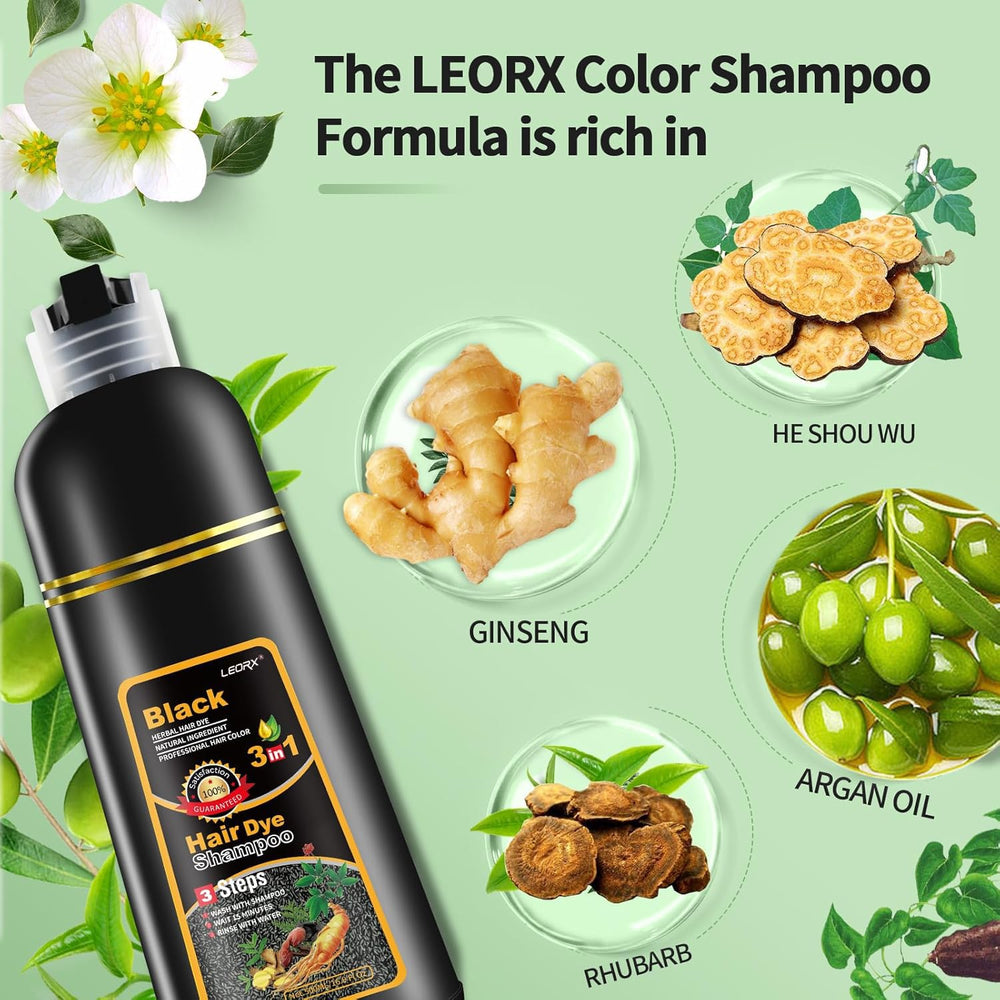 Leorx olive oil nourishes hair during the dye process for healthier shine.