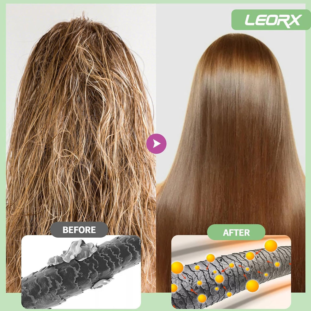 Leorx natural ingredients herbal shampoo features wild ginseng and olive oil.