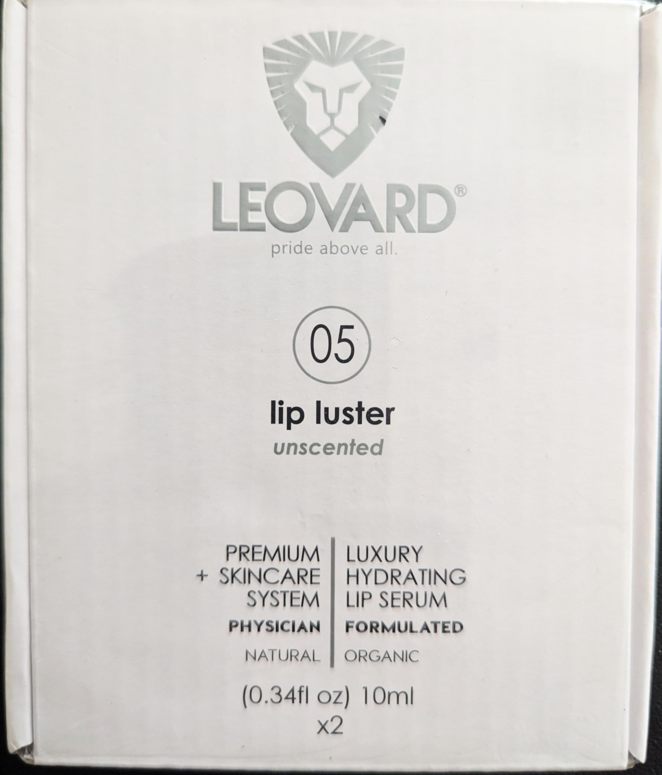 Leovard Lip Luster applied around lip line to target fine lines