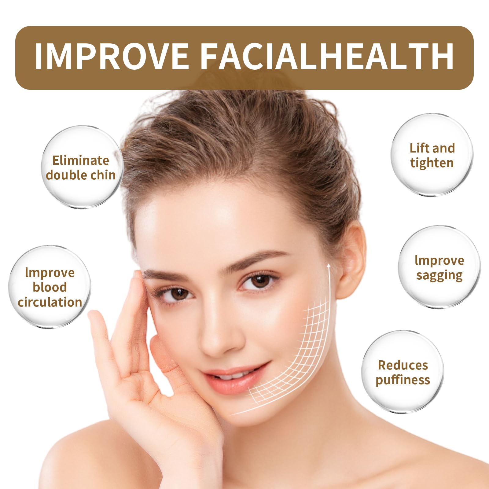 LEPIAOPIAO chin jaw contour use helps reduce puffiness during routine.
