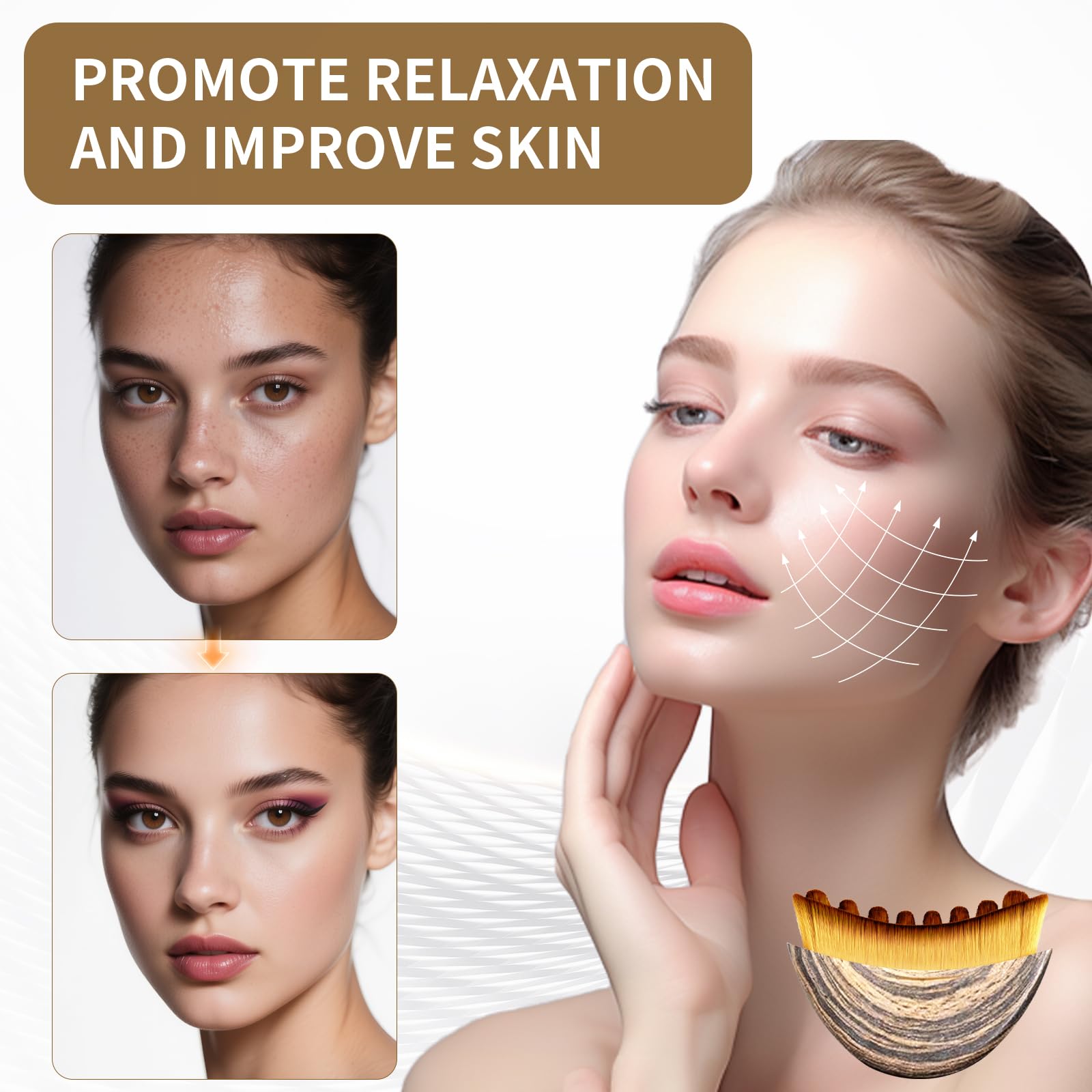 LEPIAOPIAO self-care routine brush compact and portable for travel.