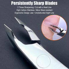 LePinko cuticle nipper in high-carbon steel designed for lasting sharpness.