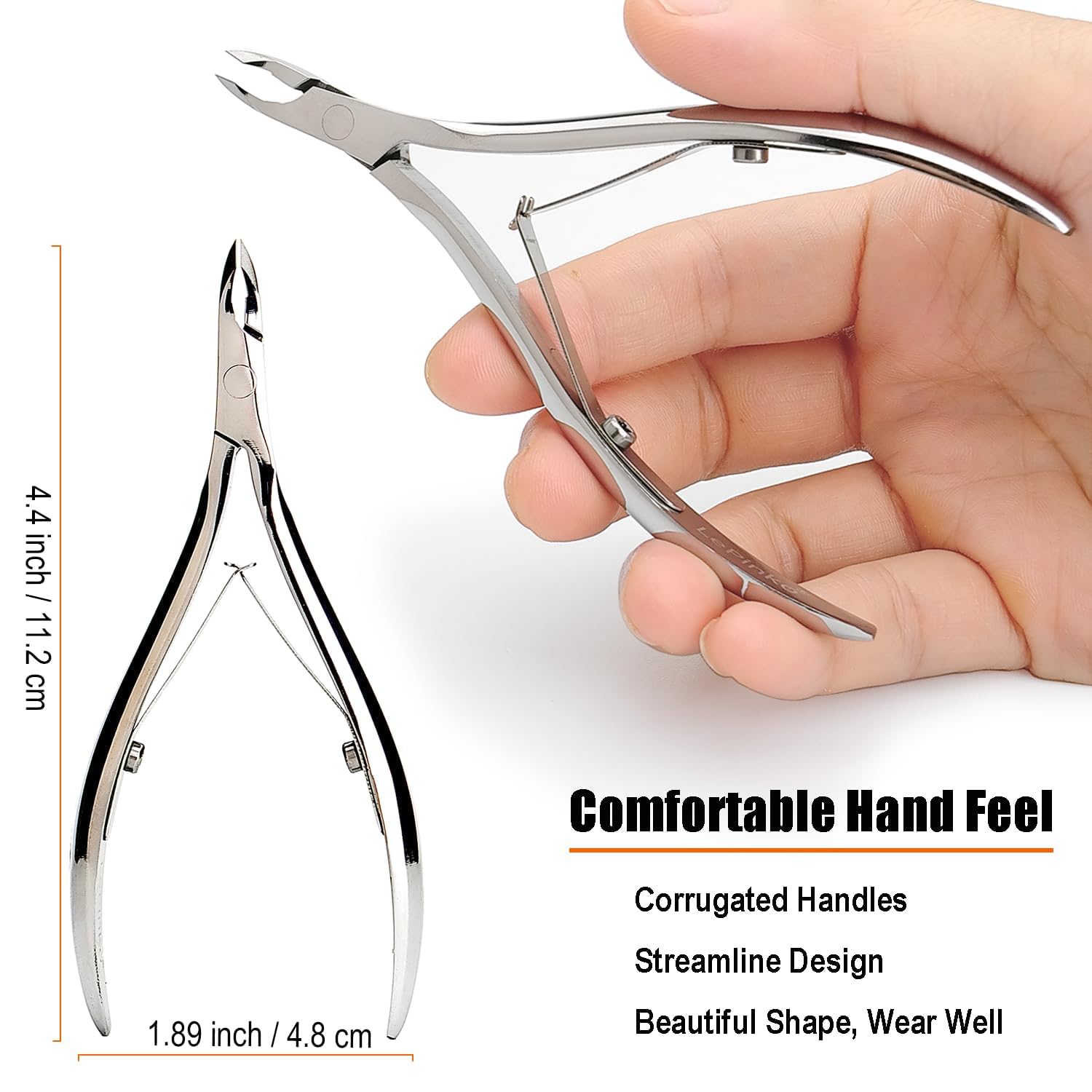 LePinko cuticle tools packaged in a tin box for salon, home, and travel.