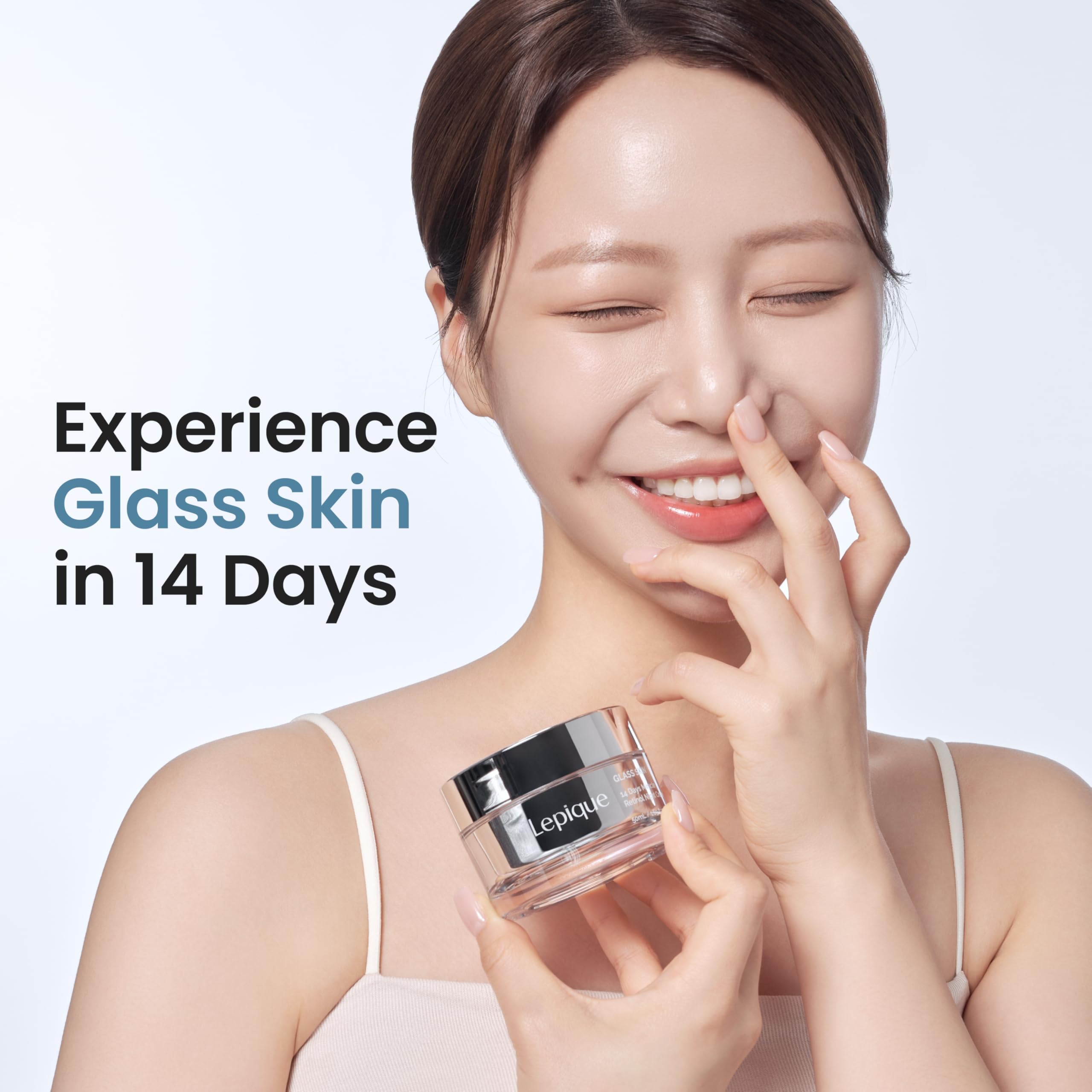 Lepique Retinol Night Cream jar highlights rich texture for nourishing sleep routine.