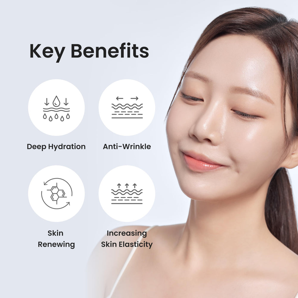 Lepique Retinol Night Cream skin swatch reveals lightweight hydration.