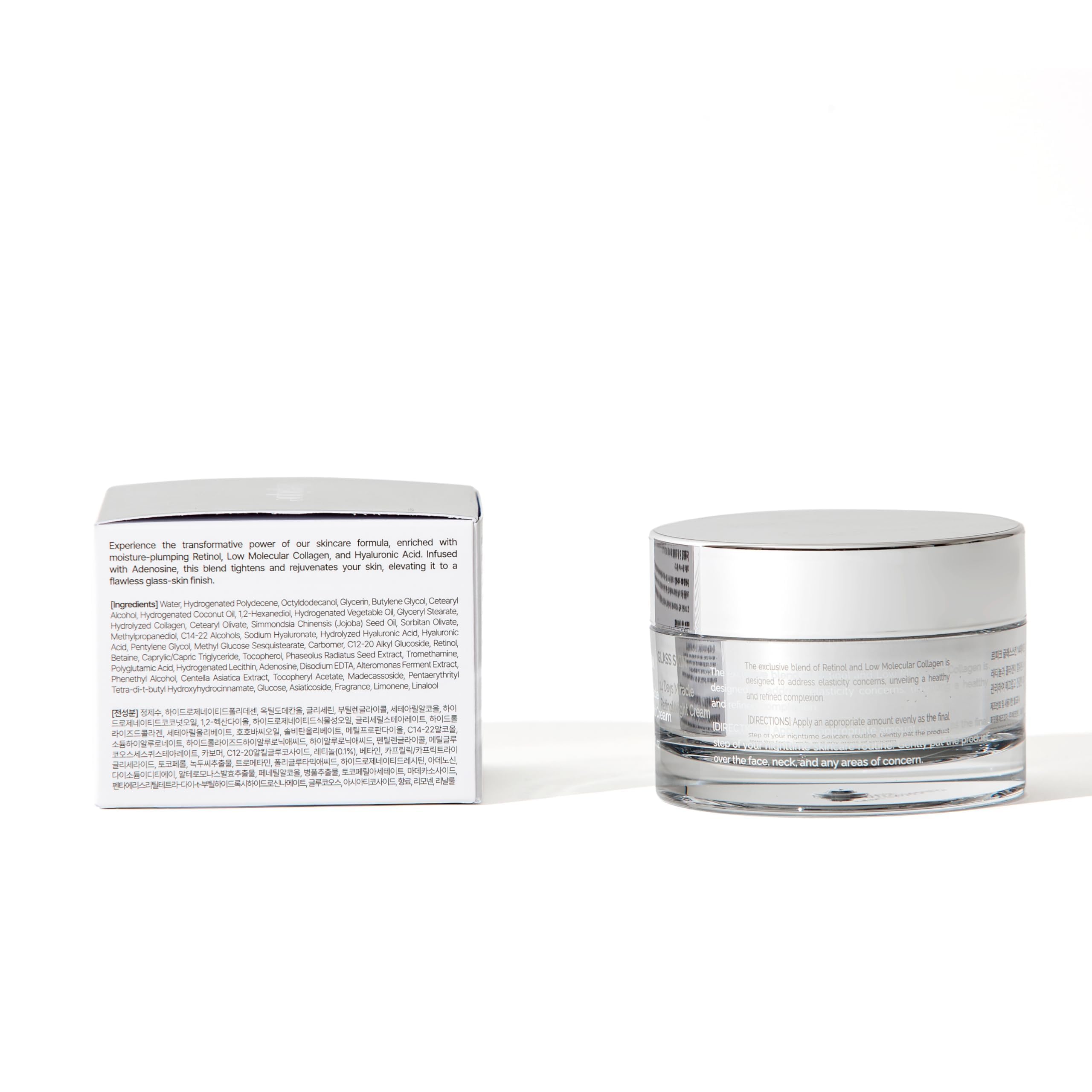 Lepique Retinol Night Cream tub open invites a bedtime ritual.