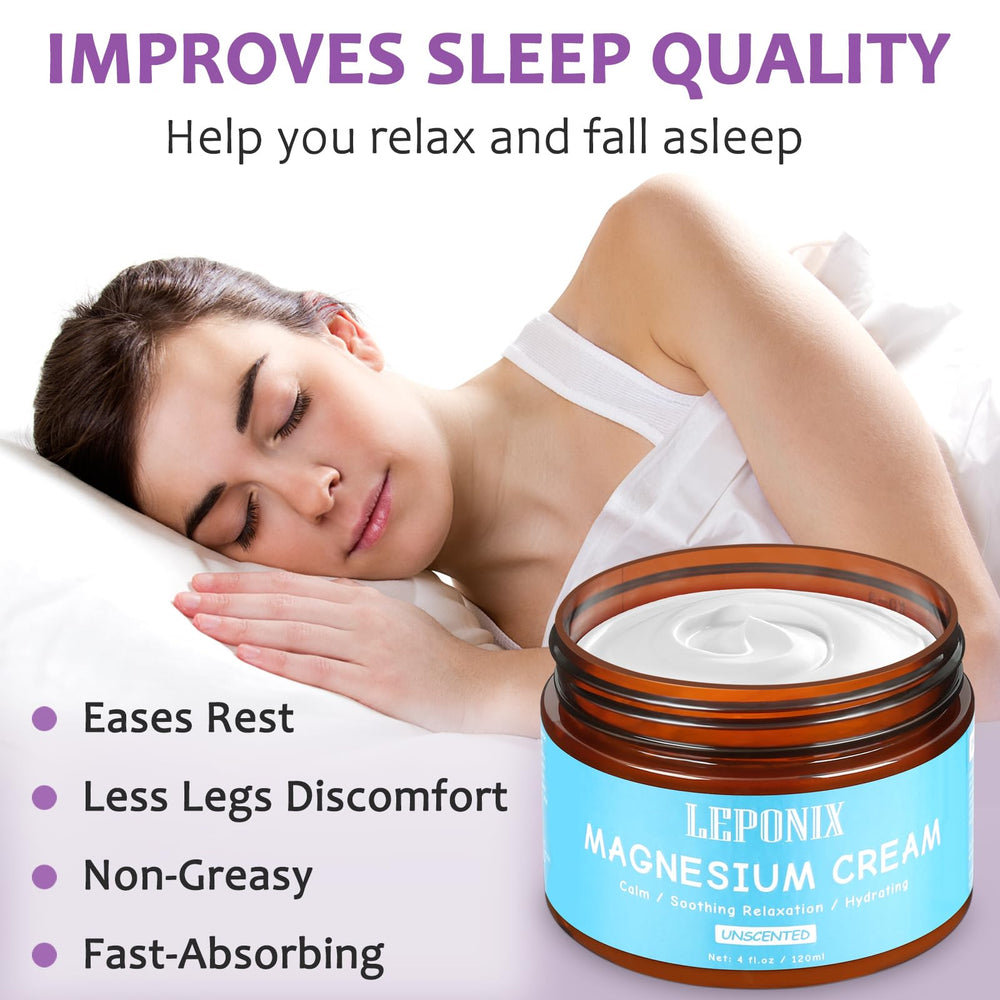 LEPONIX Magnesium Cream relaxing setup for calm evenings.
