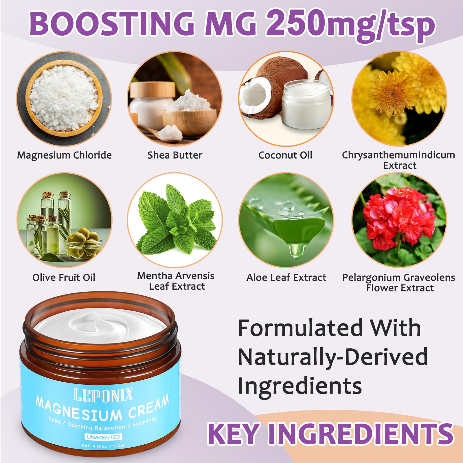 LEPONIX Magnesium Cream skin moisturizing for daily hydration.