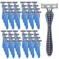 Leriton 60-pack disposable razors for bulk hotel use and travel.
