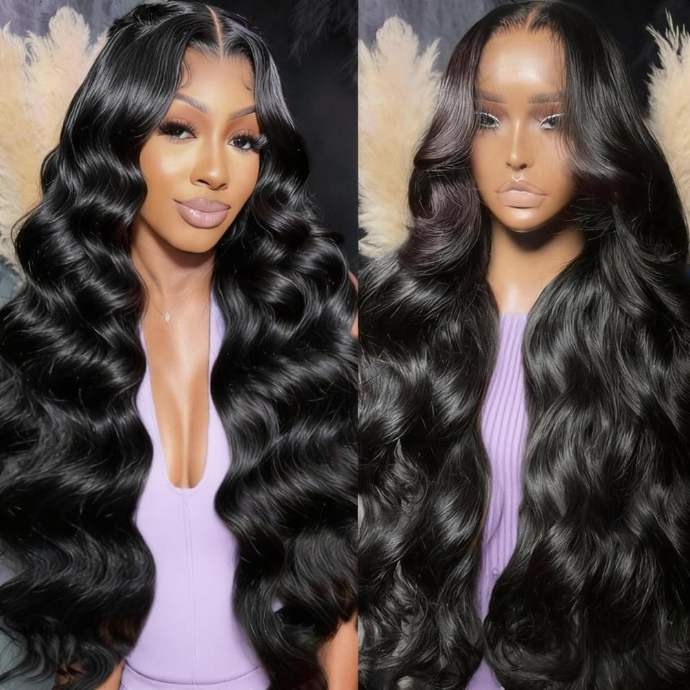 Leseater 13x6 lace front wig in natural black for daily wear