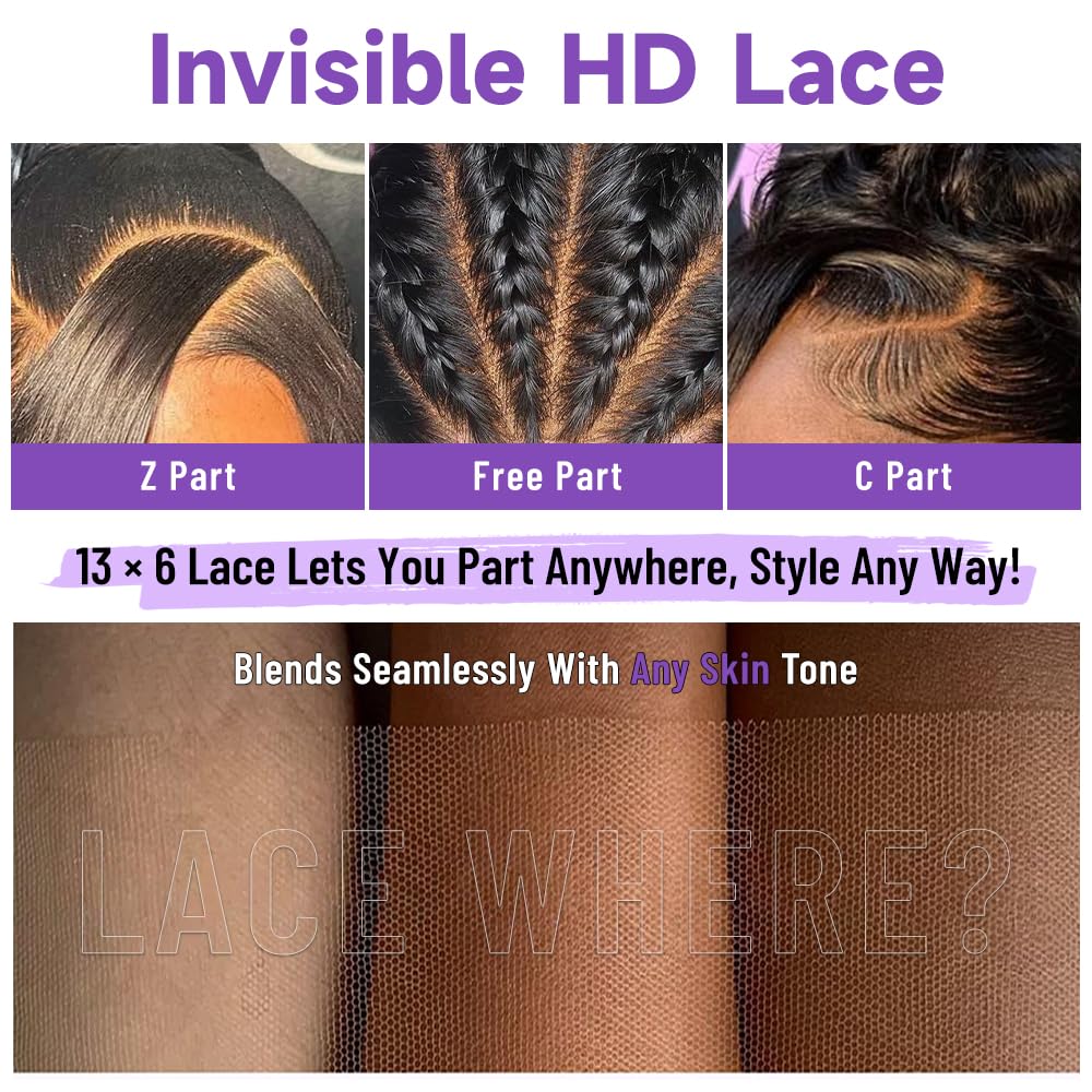 Leseater pre-plucked hairline for effortless parting