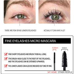 LESITI mascara displaying feathery lashes with natural-looking volume for daily wear.
