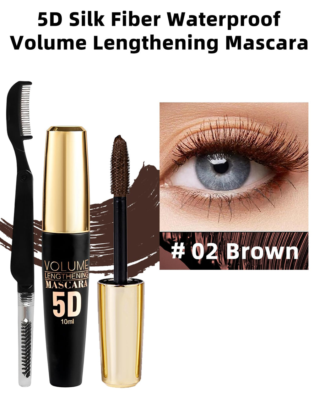 Lestpola mascara brush applying even coat for defined lashes