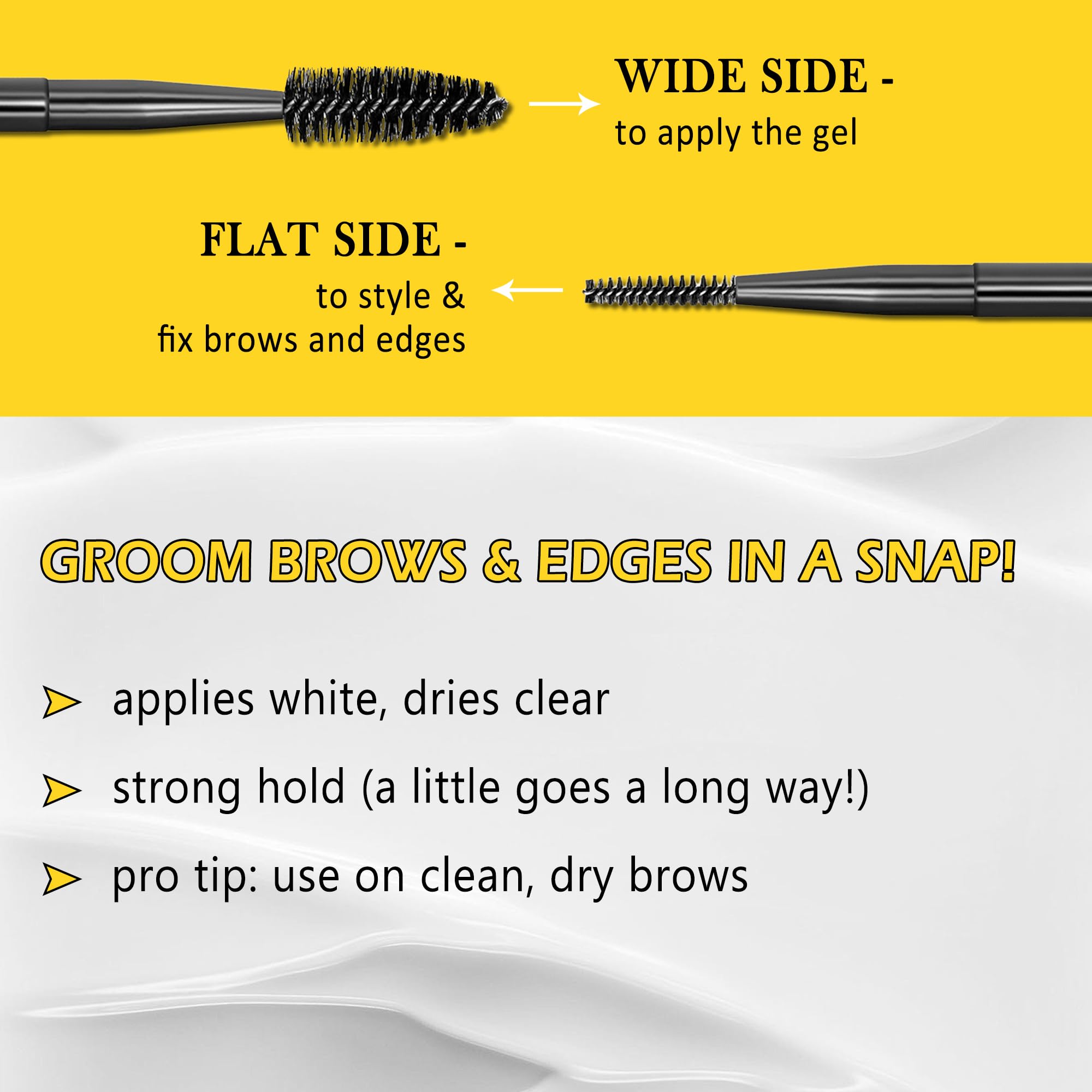 Lestpola clear brow gel on brows for natural definition