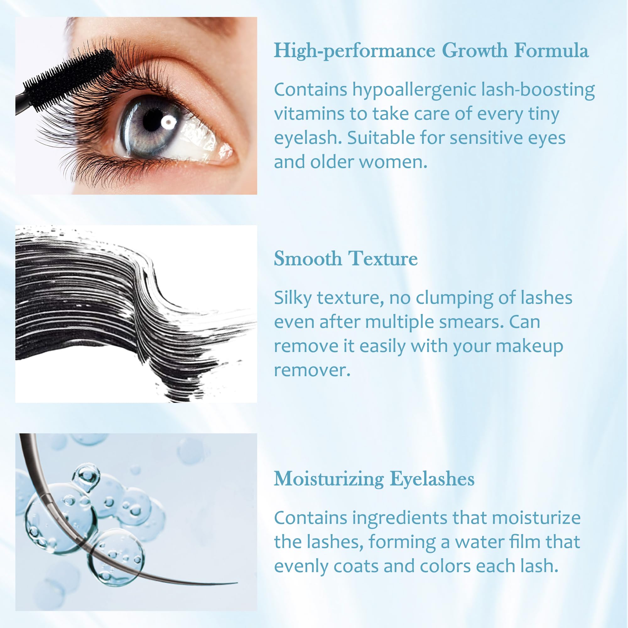 Lestpola mascara waterproof formula resists smudging in humid conditions.