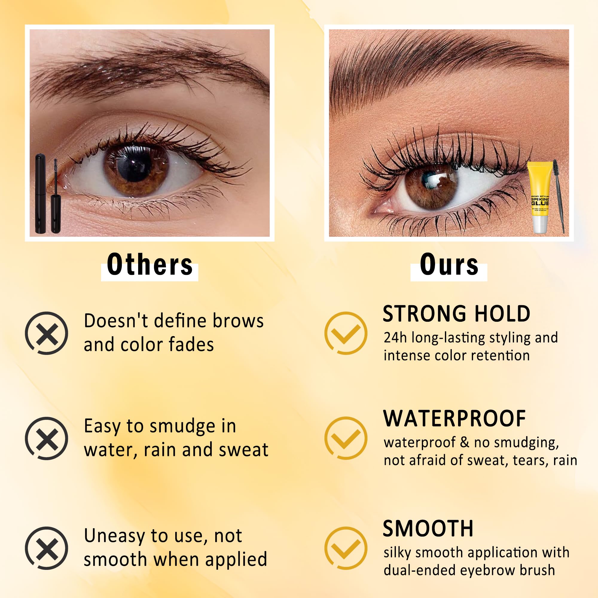 Lestpola clear brow gel delivers a natural, non-sticky finish on brows