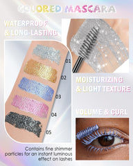 Lestpola pink glitter mascara adds playful sparkle and defined lashes for festive looks.