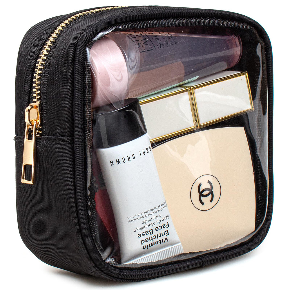 LETGO clear makeup bag for purse with transparent design, easy item checks
