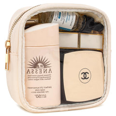 LETGO small clear makeup bag purse for quick cosmetic access on the go