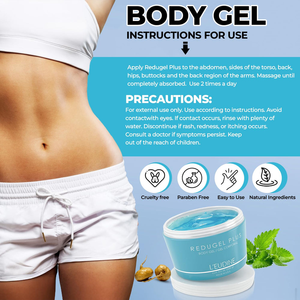 Massaging Redugel Plus on the body promotes smooth skin and a comfortable routine