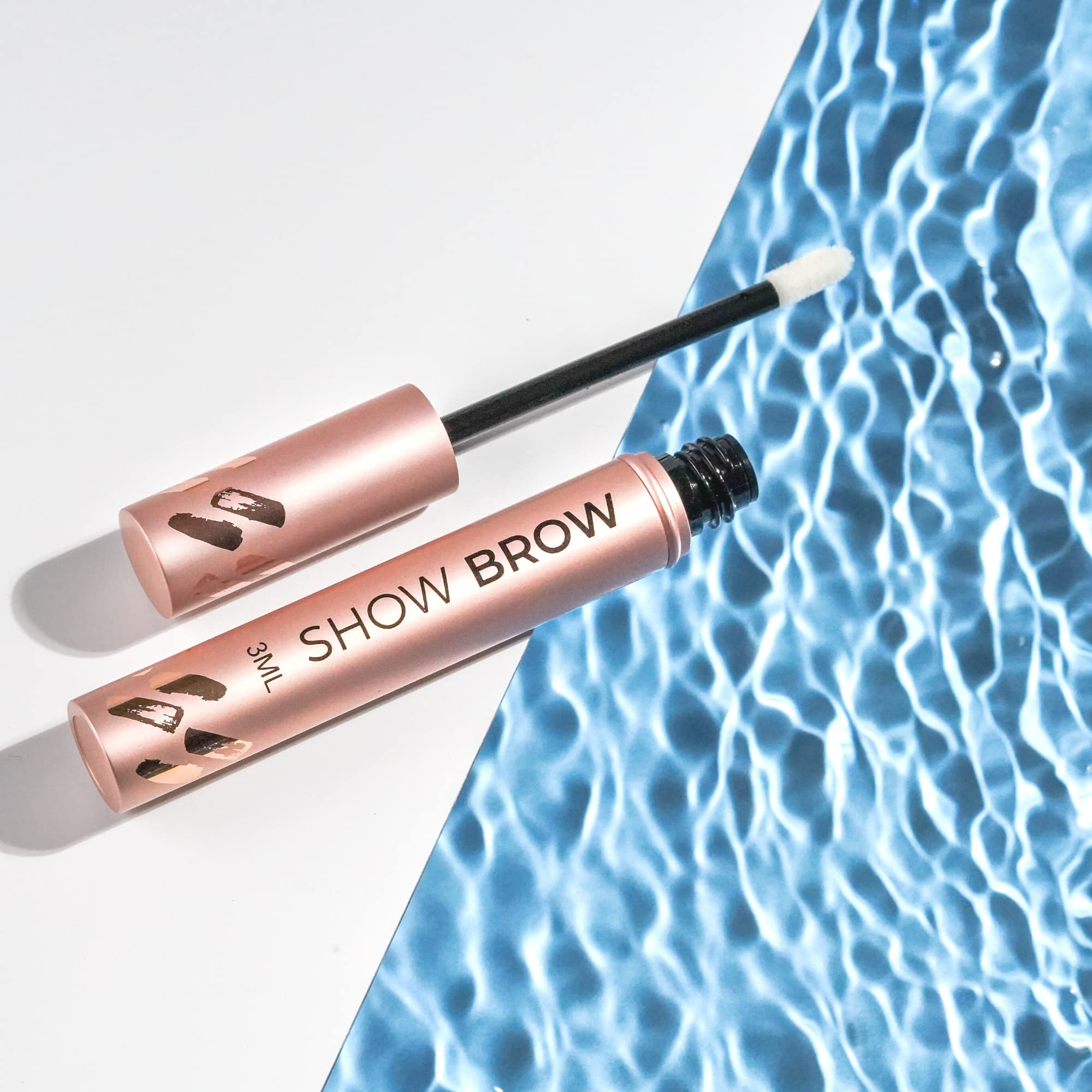 Eyes-forward model showing fuller-looking brows after regular nightly use